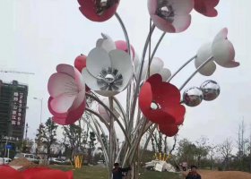 不锈钢繁花似锦雕塑大型广场景观雕塑