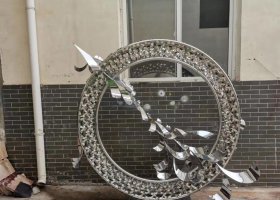 不锈钢广场飞鸽圆环雕塑