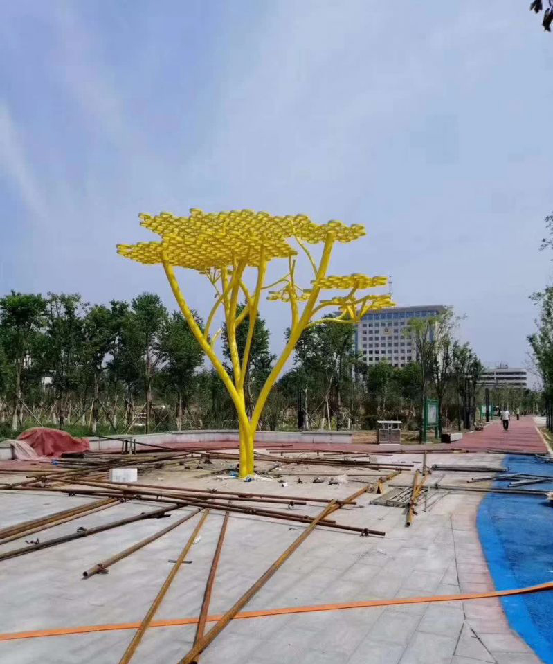 不锈钢广场景观镂空树图片