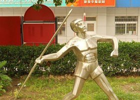 不锈钢标枪公园雕塑