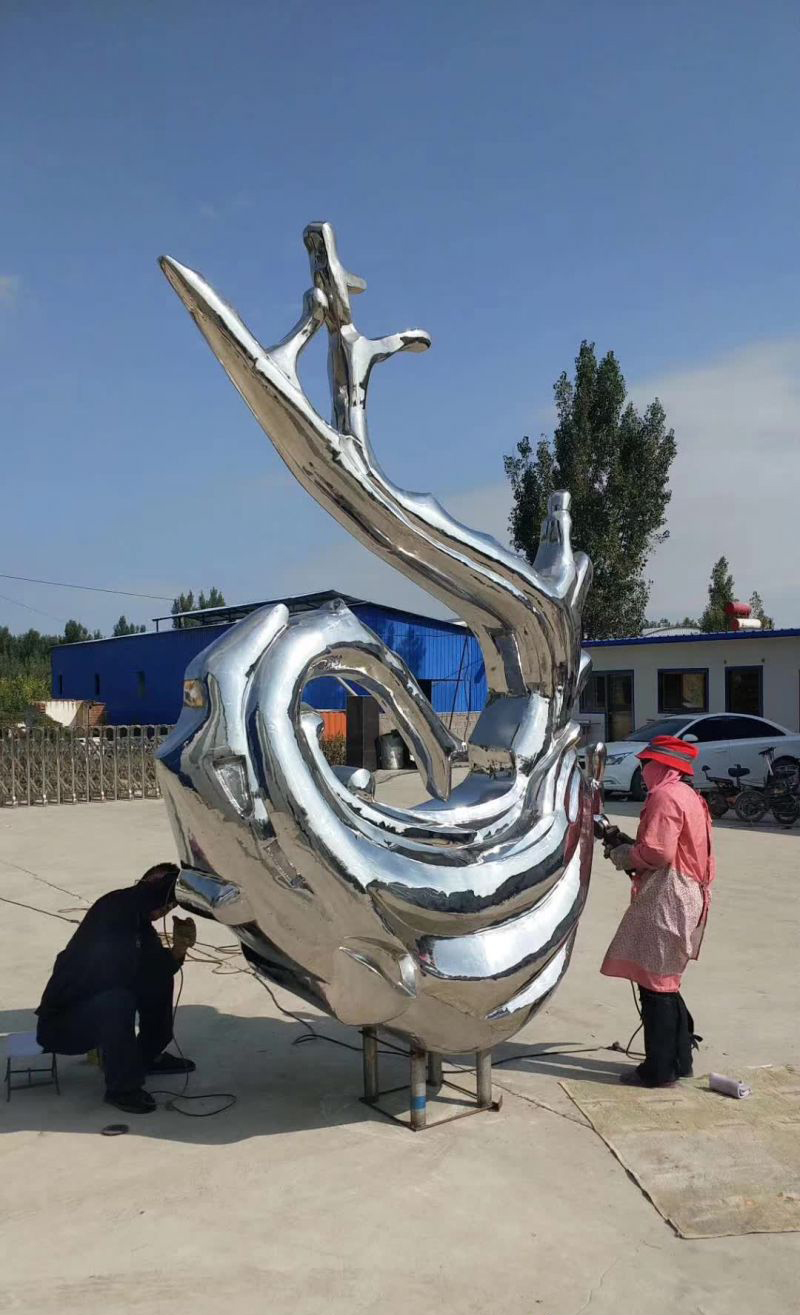 不锈钢海浪景观雕塑图片