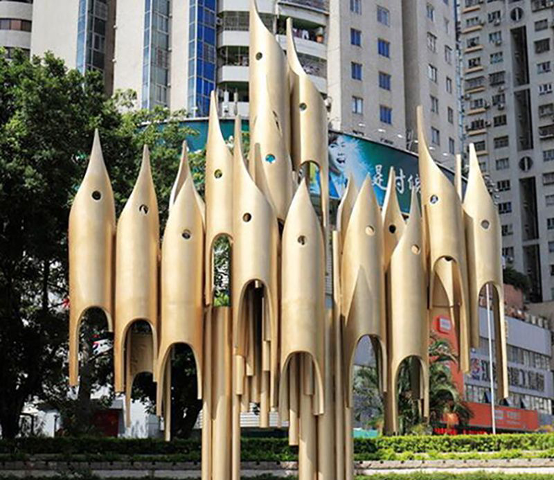 不锈钢铅笔头 雕塑图片