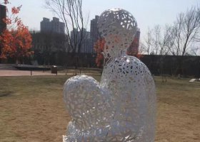 不锈钢星空艺术人物雕塑 