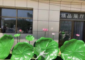 不锈钢造型荷叶雕塑