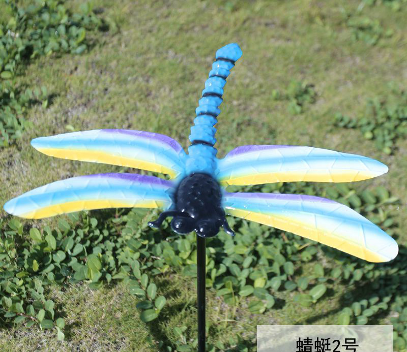 彩绘蜻蜓插件不锈钢雕塑图片