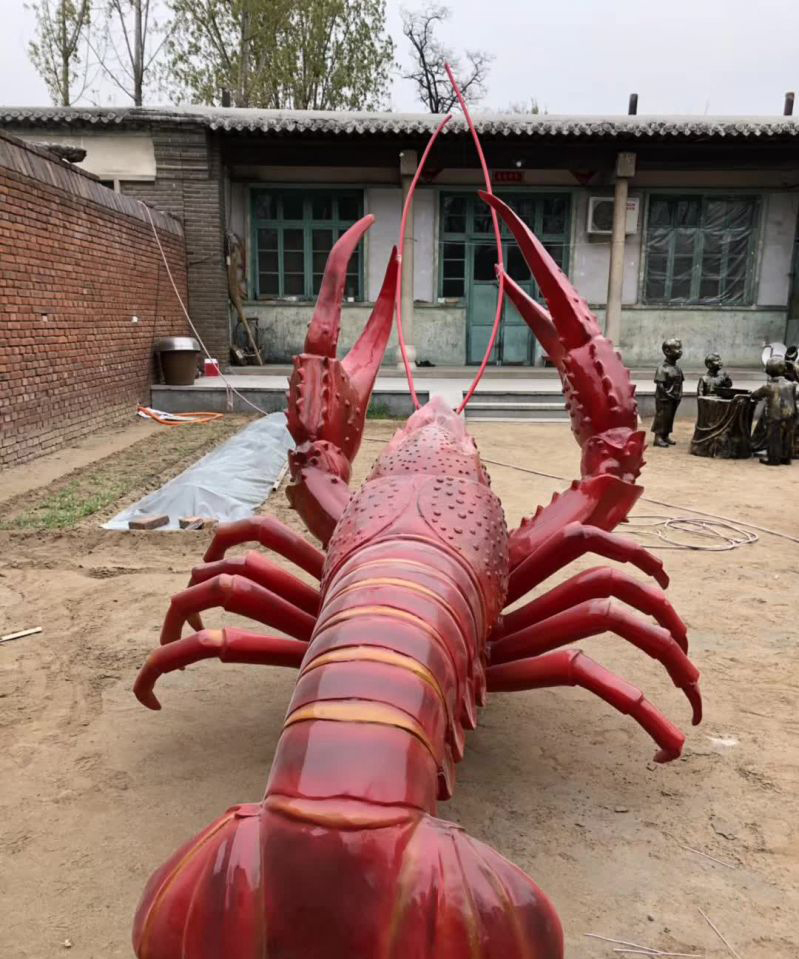 不锈钢大龙虾雕塑图片