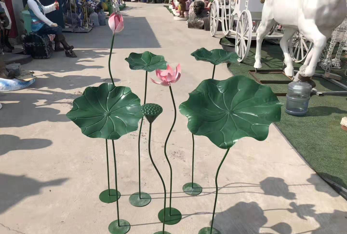 不锈钢荷花雕塑广场雕塑户外摆件 图片