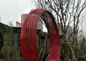 不锈钢花环雕塑