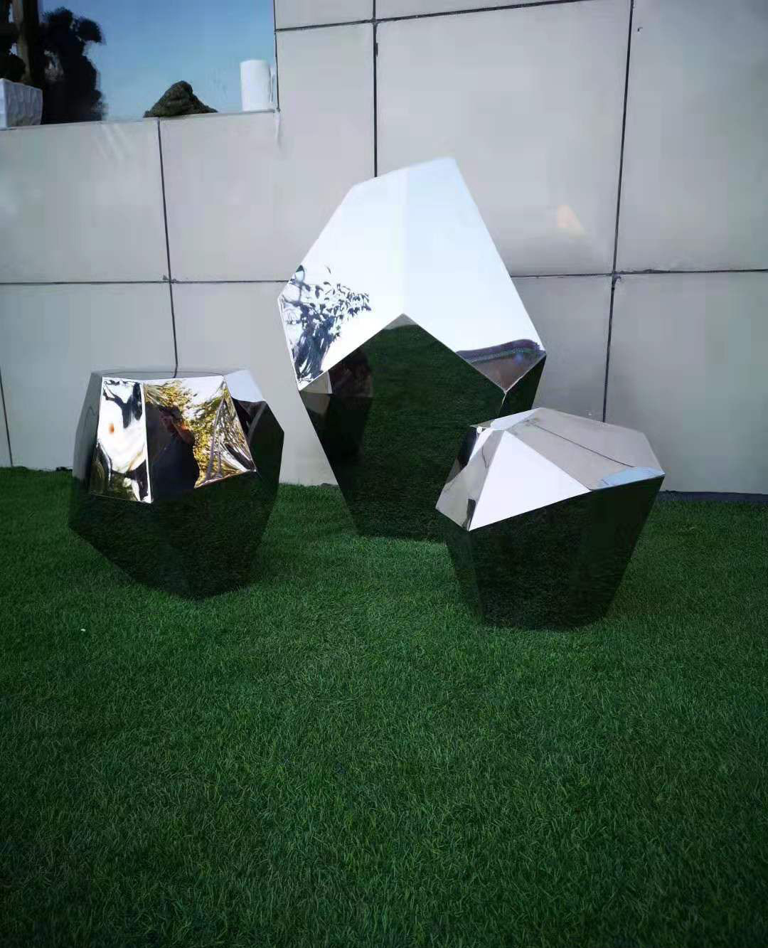 不锈钢镜面座椅雕塑广场雕塑户外摆件 图片