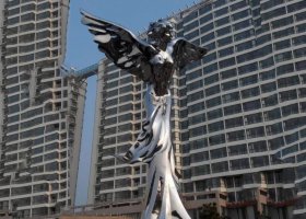 不锈钢天使城市景观雕塑