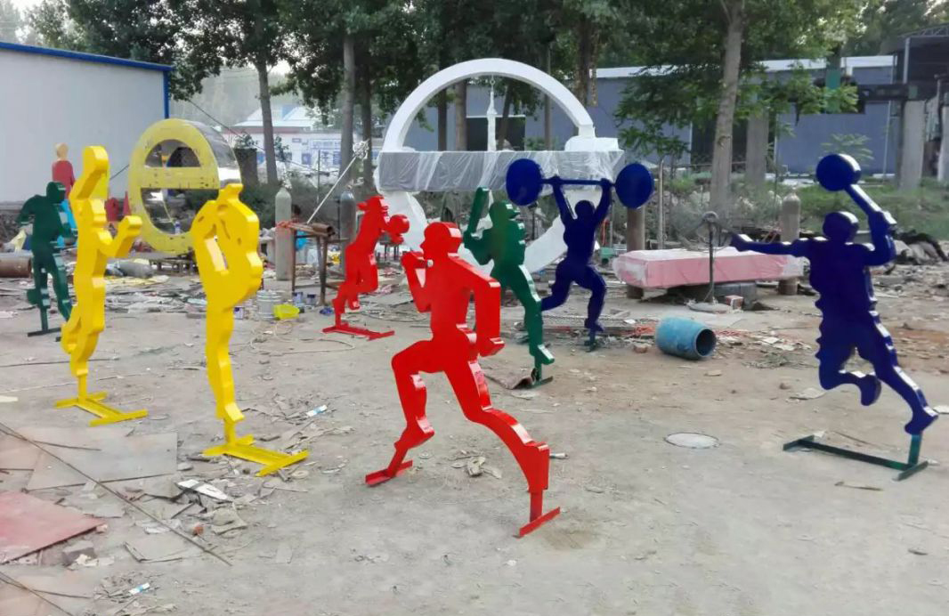 不锈钢运动人物雕塑图片