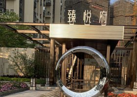 不锈钢小区景观圆环雕塑