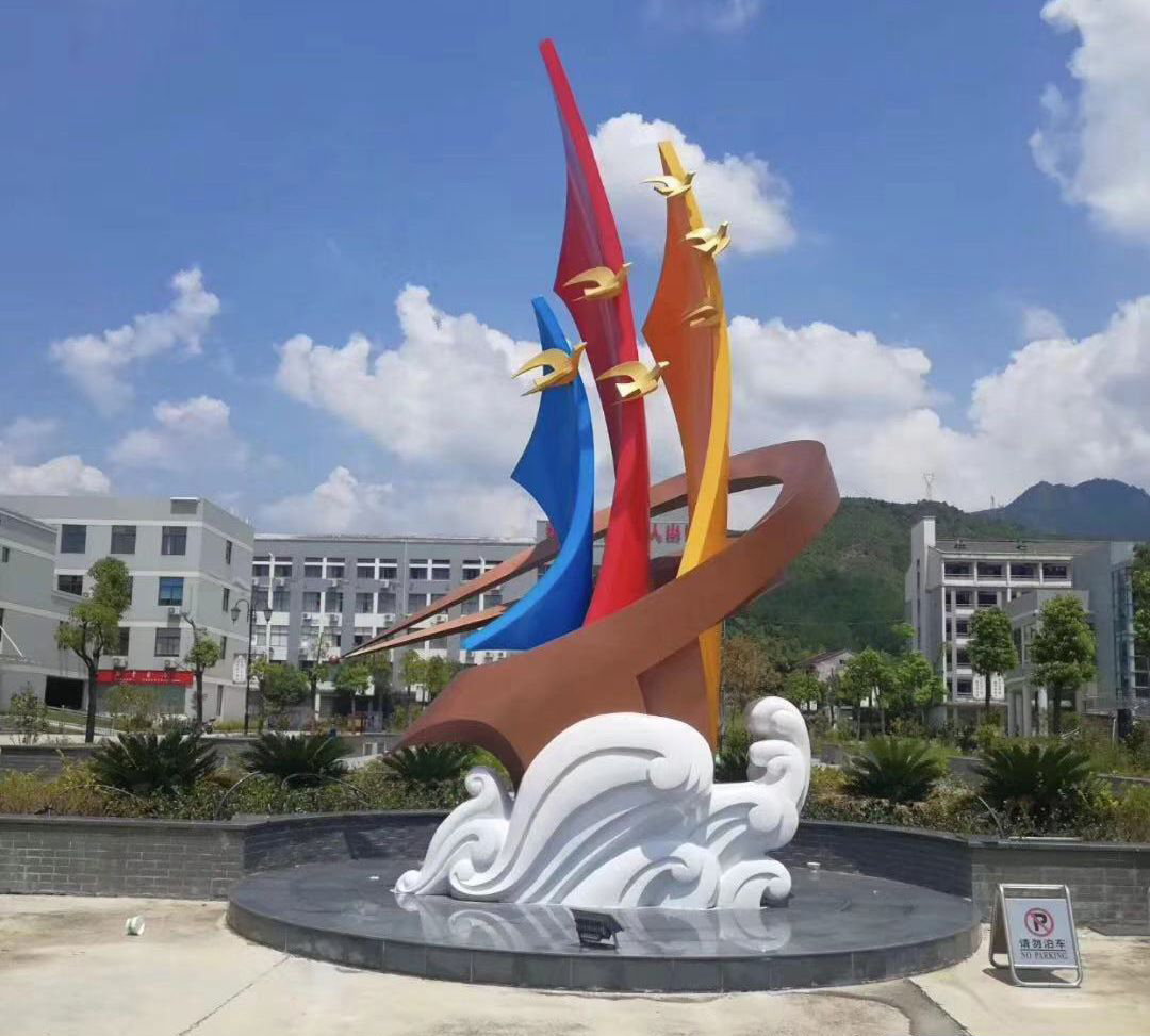 不锈钢校园景观雕塑图片
