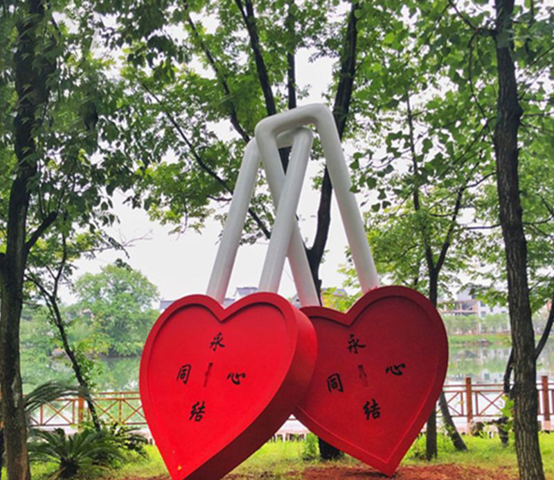 不锈钢永结同心雕塑图片