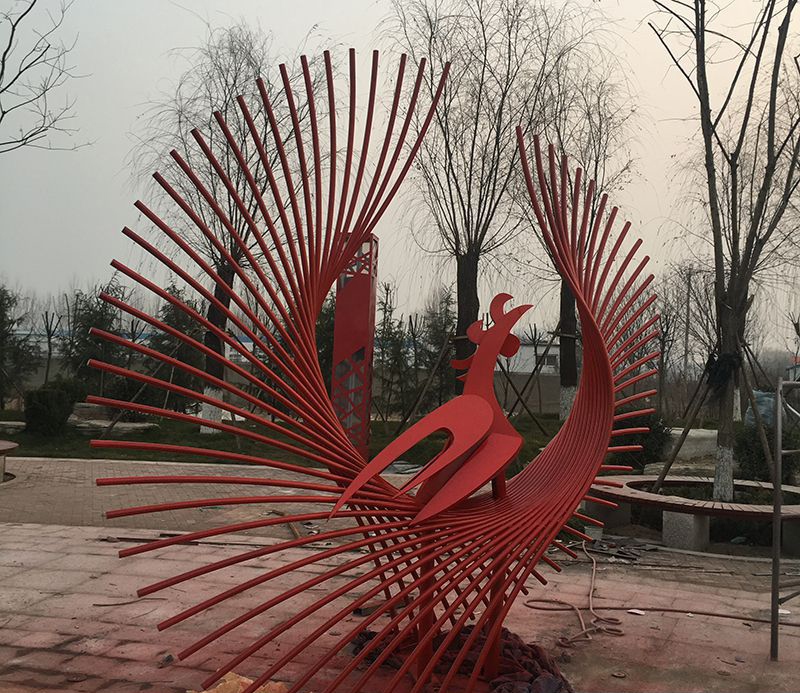 不锈钢公园网状动物景观雕塑图片
