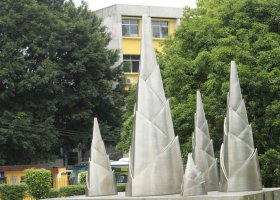 公园不锈钢竹笋景观雕塑