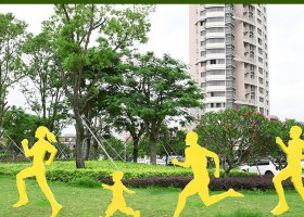 公园运动健跑不锈钢人物雕塑