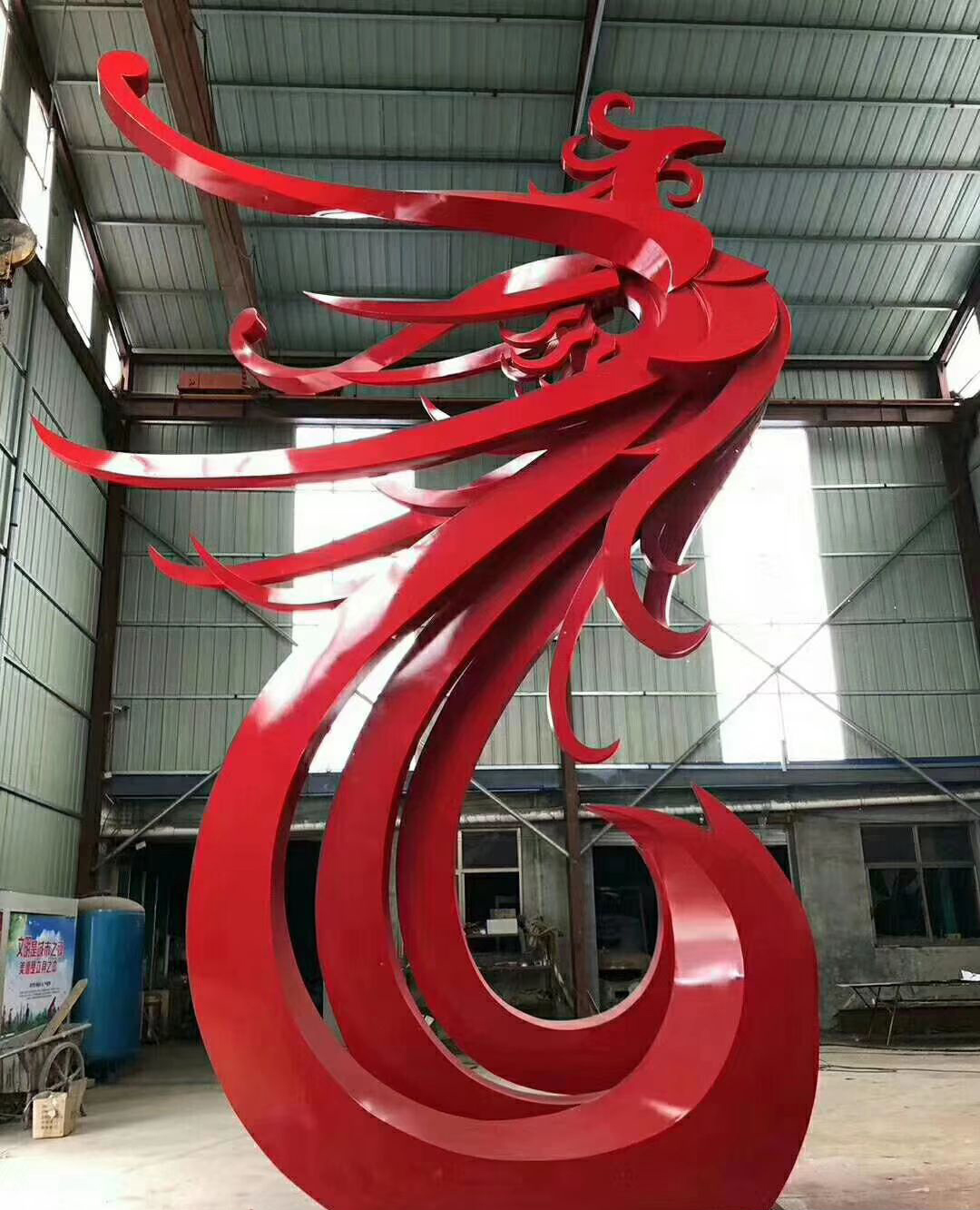 不锈钢凤凰景观雕塑广场公园动物雕塑图片