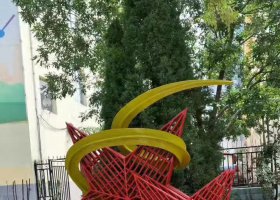 不锈钢五星景观装饰雕塑