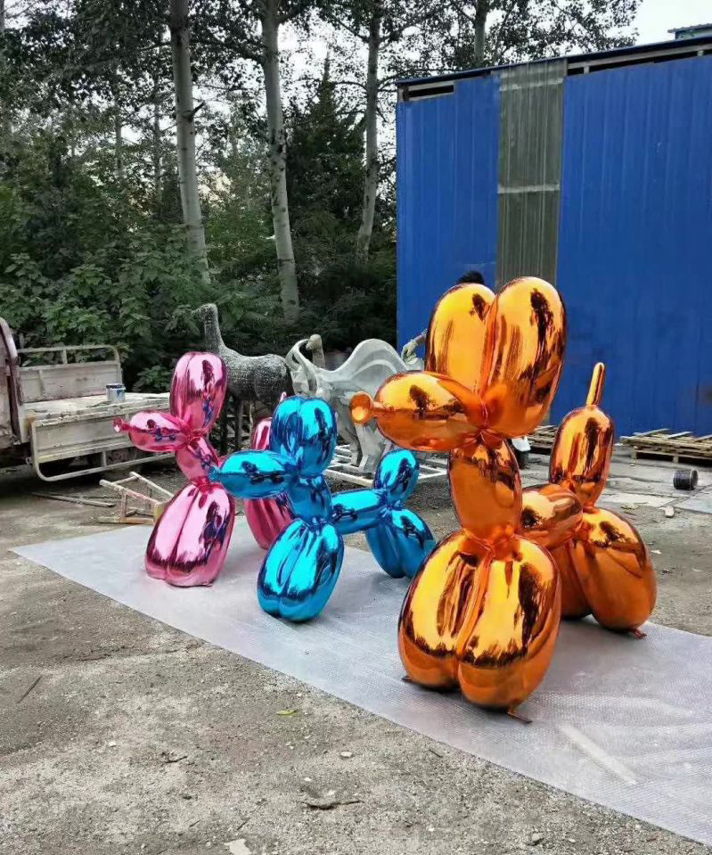 彩色气球不锈钢雕塑图片