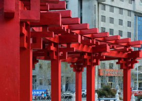 不锈钢长廊公园景观雕塑