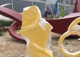 公园不锈钢剪影跑步人物雕塑