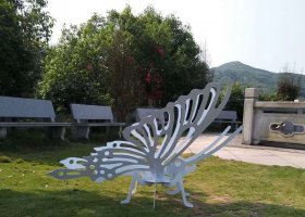 不锈钢镂空蝴蝶装饰雕塑