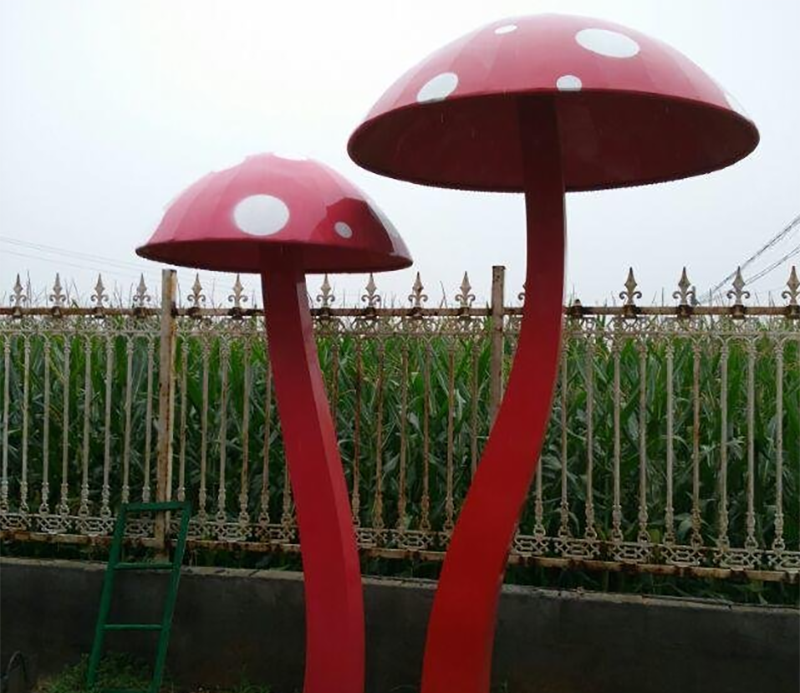 不锈钢蘑菇雕塑图片
