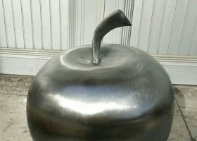 不锈钢水果公园雕塑 