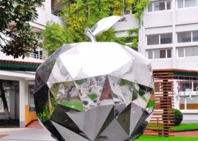 不锈钢水果公众雕塑