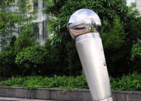 公园不锈钢话筒雕塑