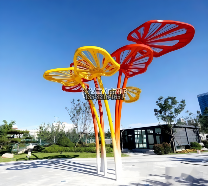抽象叶子造型不锈钢景观雕塑 抽象叶子造型不锈钢景观雕塑