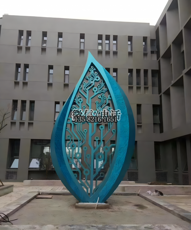 树叶雕塑-公园烤漆抽象不锈钢树叶雕塑 树叶雕塑-公园烤漆抽象不锈钢树叶雕塑