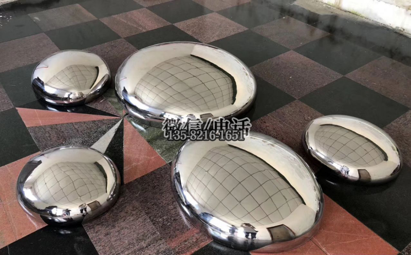 鹅卵石雕塑-镜面不锈钢创意抽象草坪售楼处艺术摆件 鹅卵石雕塑-镜面不锈钢创意抽象草坪售楼处艺术摆件